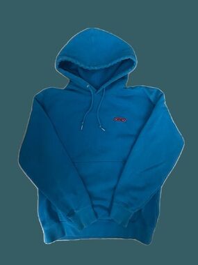 Obey Teal Blue Hooded Pullover with Small Chest Logo